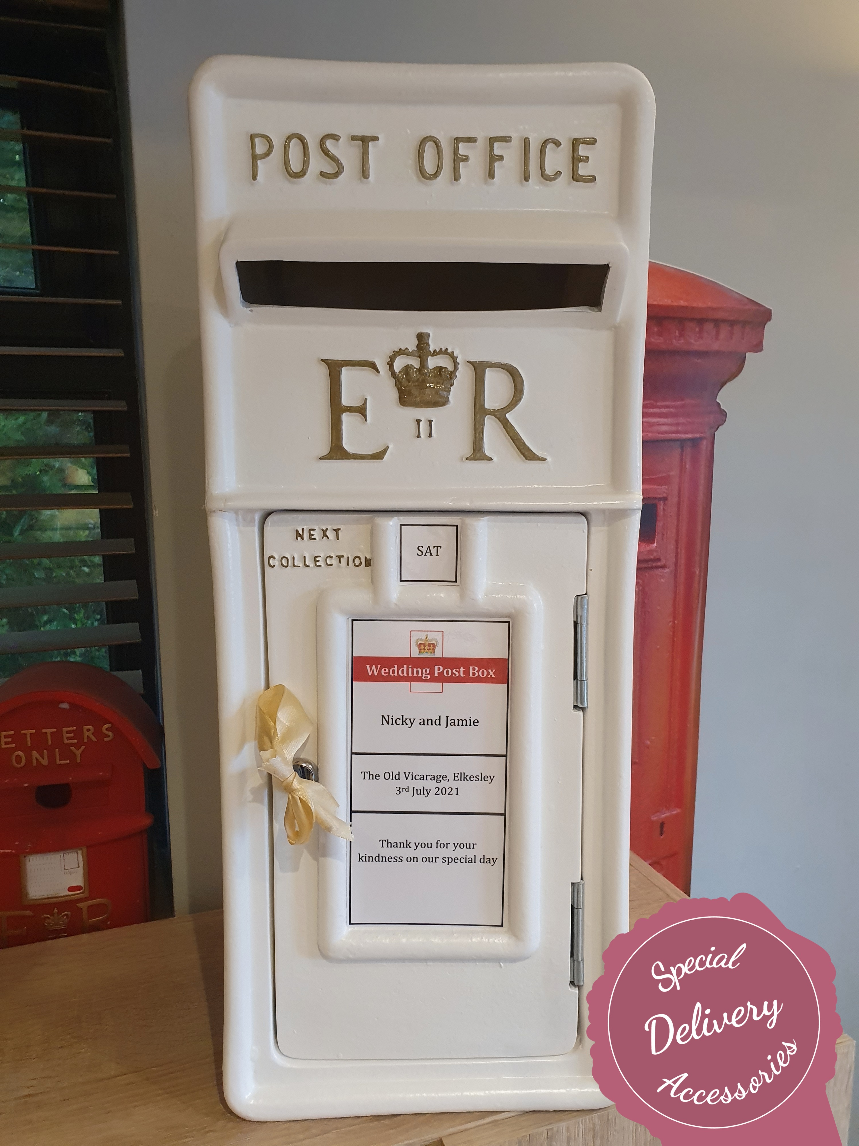 Personnalisé Royal Mail Mariage Carte Post Box-verrouillable/verrouillage Postbox
